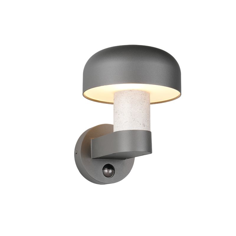 Trio-262569178 - Fraser - Anthracite & Concrete Imitation PIR Wall Lamp IP54
