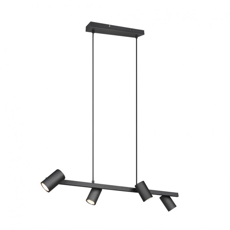 Trio-302400432 - Marley - Matt Black 4 Light over Island Fitting