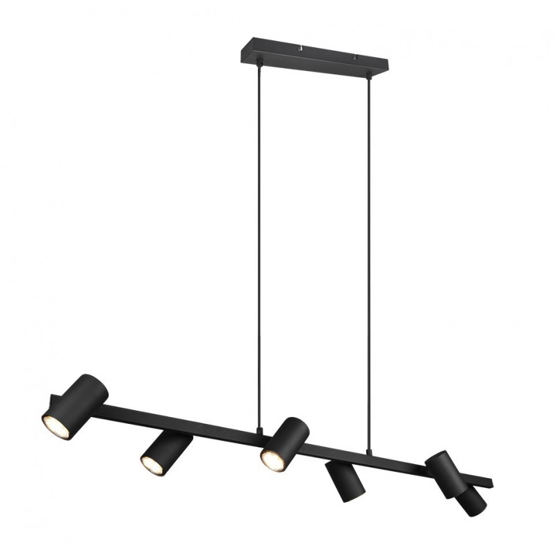 - Marley - Matt Black 6 Light over Island Fitting Trio-302400632 - Marley - Matt Black 6 Light over Island Fitting