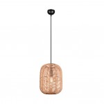 Runa - Black Pendant with Brown Rope Ø 35 cm Runa - Black Pendant with Brown Rope Ø 35 cm