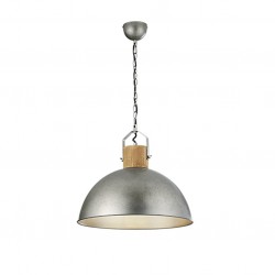 Delhi - Antique Nickel & Wood Pendant Delhi - Antique Nickel & Wood Pendant