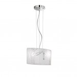 Spirelli - Decorative 2 Light Pendant with White Glass