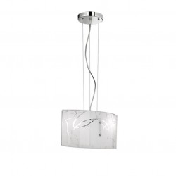 Spirelli - Decorative 2 Light Pendant with White Glass Spirelli - Decorative 2 Light Pendant with White Glass