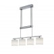 - Garda - Matt Nickel 4 Light over Island Fitting with White Shade Trio-305400401 - Garda - Matt Nickel 4 Light over Island Fitting with White Shade