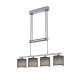 - Garda - Matt Nickel 4 Light over Island Fitting with Grey Shade Trio-305400411 - Garda - Matt Nickel 4 Light over Island Fitting with Grey Shade