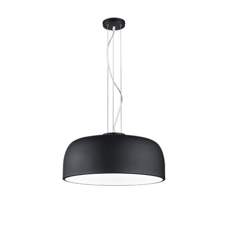 - Baron - Black 4 Light Pendant with Diffuser Trio-309800432 - Baron - Black 4 Light Pendant with Diffuser