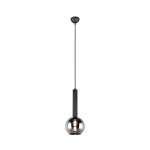Clayton - Black Pendant with Smoked Mirrored Glass Clayton - Black Pendant with Smoked Mirrored Glass