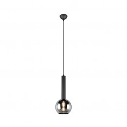 Clayton - Black Pendant with Smoked Mirrored Glass Clayton - Black Pendant with Smoked Mirrored Glass
