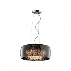Vapore - Mirrored Smoked Glass 6 Light Pendant with Clear Glass Drops Vapore - Mirrored Smoked Glass 6 Light Pendant with Clear Glass Drops