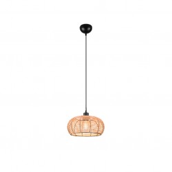 Inga - Black Pendant with Natural Rattan Ø 29 cm Inga - Black Pendant with Natural Rattan Ø 29 cm