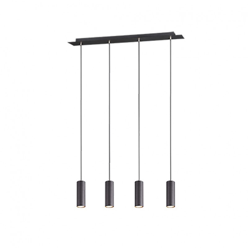 Trio-312400432 - Marley - Matt Black 4 Light over Island Fitting