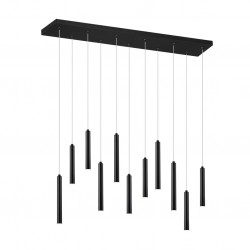 Tubular - Matt Black 11 Light LED over Island Fitting Tubular - Matt Black 11 Light LED over Island Fitting