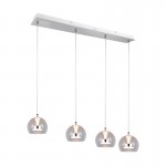Flynt - Chrome CCT 4 Light over Island Fitting with Clear Glass Flynt - Chrome CCT 4 Light over Island Fitting with Clear Glass