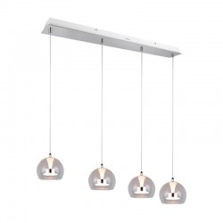 Flynt - Chrome CCT 4 Light over Island Fitting with Clear Glass Flynt - Chrome CCT 4 Light over Island Fitting with Clear Glass