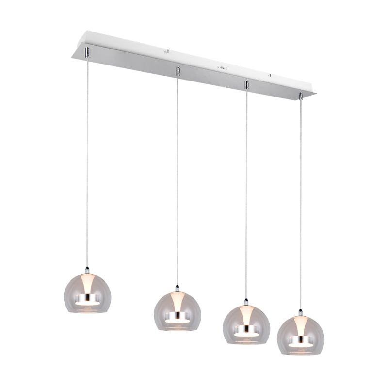 - Flynt - Chrome CCT 4 Light over Island Fitting with Clear Glass Trio-331610406 - Flynt - Chrome CCT 4 Light over Island Fitting with Clear Glass