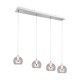 - Flynt - Chrome CCT 4 Light over Island Fitting with Clear Glass Trio-331610406 - Flynt - Chrome CCT 4 Light over Island Fitting with Clear Glass