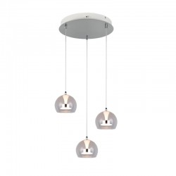 Flynt - Chrome CCT 3 Light Cluster Pendant with Clear Glass Flynt - Chrome CCT 3 Light Cluster Pendant with Clear Glass