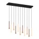 Trio-352011117 - Fiato - Matt Black 11 Light CCT over Island Fitting with Multicolour Shades