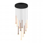 Fiato - Matt Black 11 Light CCT Cluster Pendant with Multicolour Shades Fiato - Matt Black 11 Light CCT Cluster Pendant with Multicolour Shades