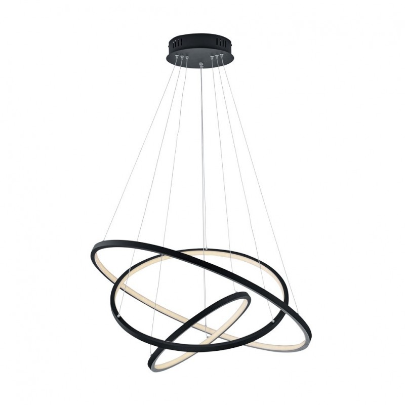 Ceiling Lights - Aaron - Anthracite RGBW Pendant with Remote Control Trio-352710342 - Aaron - Anthracite RGBW Pendant with Remote Control