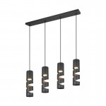 Stream - Matt Black 4 Light over Island Fitting Stream - Matt Black 4 Light over Island Fitting