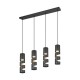 - Stream - Matt Black 4 Light over Island Fitting Trio-364000432 - Stream - Matt Black 4 Light over Island Fitting