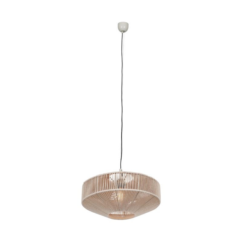 - Svea - Beige Pendant with Fawn Cotton Shade Trio-364700144 - Svea - Beige Pendant with Fawn Cotton Shade