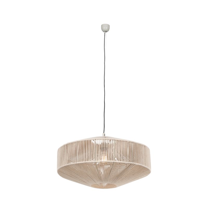 - Svea - Beige Pendant with Fawn Cotton Shade Trio-364790144 - Svea - Beige Pendant with Fawn Cotton Shade