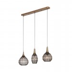 Soraya - Old Brass 3 Light Mesh over Island Fitting Soraya - Old Brass 3 Light Mesh over Island Fitting