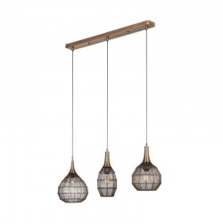 Soraya - Old Brass 3 Light Mesh over Island Fitting Soraya - Old Brass 3 Light Mesh over Island Fitting