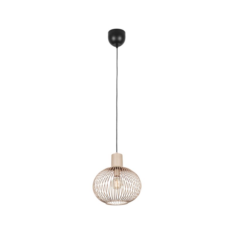 Ceiling Lights - Gila - Matt Black Pendant with Sand Shade ∅ 33 cm Trio-365790166 - Gila - Matt Black Pendant with Sand Shade ∅ 33 cm