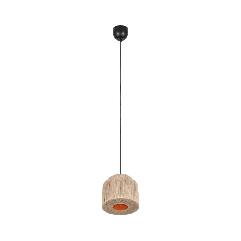 - Smilla - Black Pendant with Natural Jute Trio-366800136 - Smilla - Black Pendant with Natural Jute