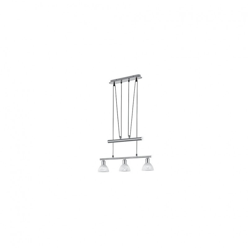 - Levisto - Matt Nickel 3 Light over Island Fitting with Alabaster Glass Trio-371010307 - Levisto - Matt Nickel 3 Light over Island Fitting with Alabaster Glass