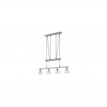 Levisto - Matt Nickel 4 Light over Island Fitting with Alabaster Glass Levisto - Matt Nickel 4 Light over Island Fitting with Alabaster Glass