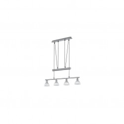 Levisto - Matt Nickel 4 Light over Island Fitting with Alabaster Glass Levisto - Matt Nickel 4 Light over Island Fitting with Alabaster Glass
