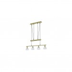 Levisto - Matt Brass 4 Light over Island Fitting with Alabaster Glass Levisto - Matt Brass 4 Light over Island Fitting with Alabaster Glass