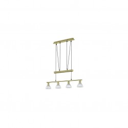 Levisto - Matt Brass 4 Light over Island Fitting with Alabaster Glass Levisto - Matt Brass 4 Light over Island Fitting with Alabaster Glass