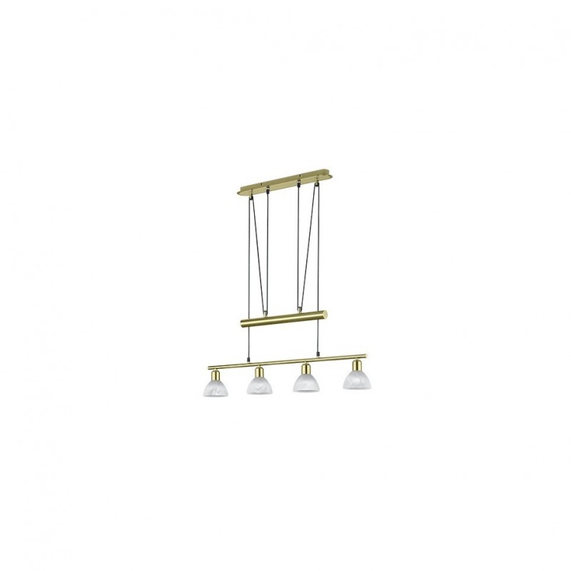 - Levisto - Matt Brass 4 Light over Island Fitting with Alabaster Glass Trio-371010408 - Levisto - Matt Brass 4 Light over Island Fitting with Alabaster Glass