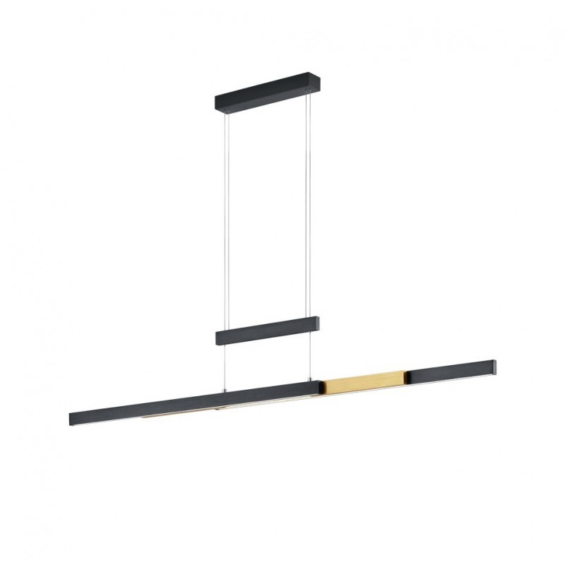 Kitchen Lights - Trajan - Matt Black & Matt Brass CCT Linear Profile Trio-375310502 - Trajan - Matt Black & Matt Brass CCT Linear Profile