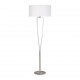 - Paris II - Matt Nickel Floor Lamp with White Shade Trio-400200107 - Paris II - Matt Nickel Floor Lamp with White Shade