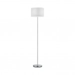 Hotel - Nickel Floor Lamp with White Shade Hotel - Nickel Floor Lamp with White Shade