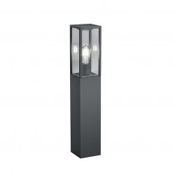 Garonne - Anthracite Bollard with Clear Glass Garonne - Anthracite Bollard with Clear Glass