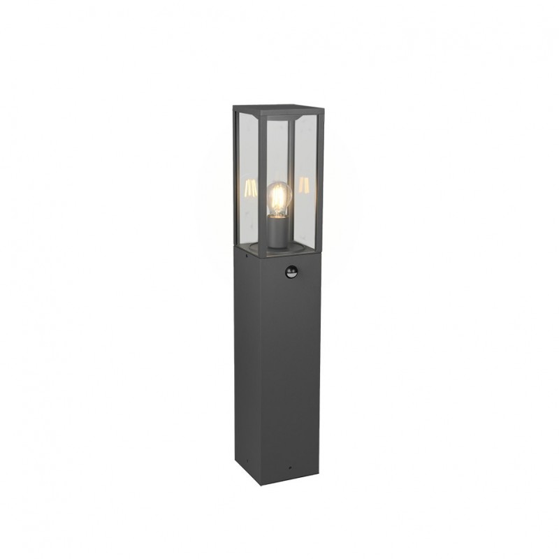 - Garonne - Anthracite PIR Bollard with Clear Glass Trio-401869142 - Garonne - Anthracite PIR Bollard with Clear Glass