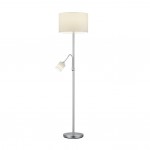 Hotel - Nickel Mother & Child Floor Lamp with White Shade Hotel - Nickel Mother & Child Floor Lamp with White Shade
