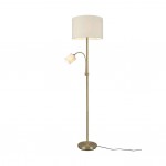Hotel - Brass Mother & Child Floor Lamp with Cream Shade Hotel - Brass Mother & Child Floor Lamp with Cream Shade