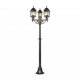 - Volturno - Black & Gold 3 light Post with Clear Diffuser Trio-405960328 - Volturno - Black & Gold 3 light Post with Clear Diffuser