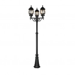 Elvo - Traditional Black 3 Light Post with Clear Glass Elvo - Traditional Black 3 Light Post with Clear Glass