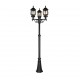 Trio-406960332 - Elvo - Traditional Black 3 Light Post with Clear Glass