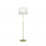 Lyon - Matt Brass 3 Light Floor Lamp with White Shade Lyon - Matt Brass 3 Light Floor Lamp with White Shade