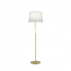 Lyon - Matt Brass 3 Light Floor Lamp with White Shade Lyon - Matt Brass 3 Light Floor Lamp with White Shade